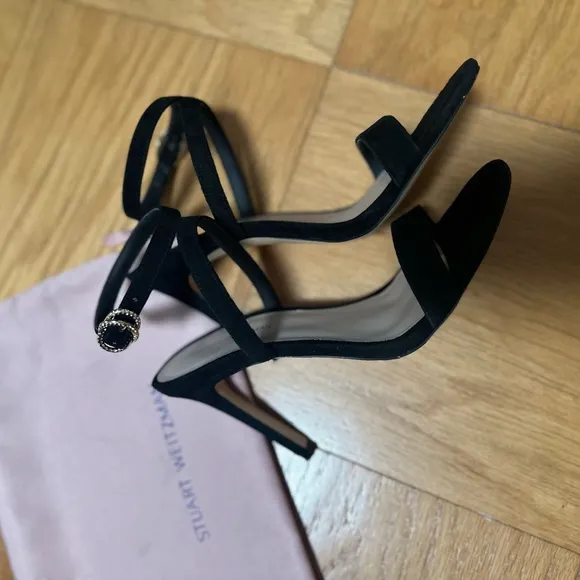 STUART WEITZMAN SandalsCrystal Studded Ankle Strap Sandals
