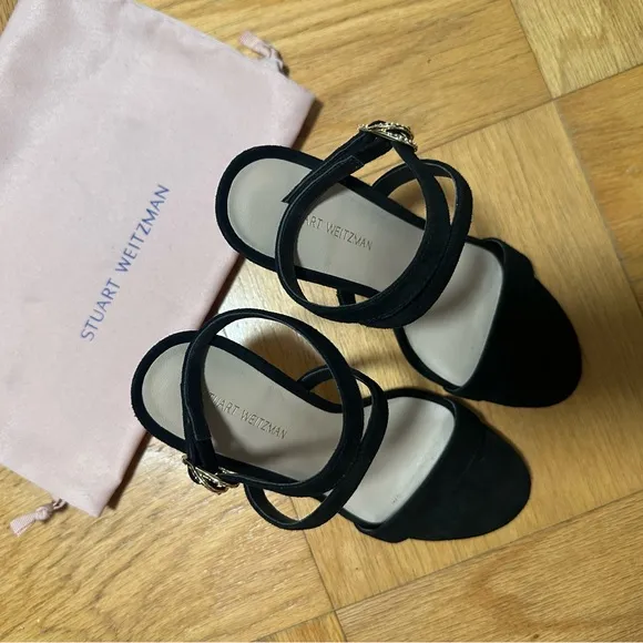 STUART WEITZMAN SandalsCrystal Studded Ankle Strap Sandals