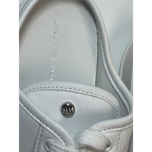Stuart Weitzman Skater Mule Sneakers In White Sz 7 New