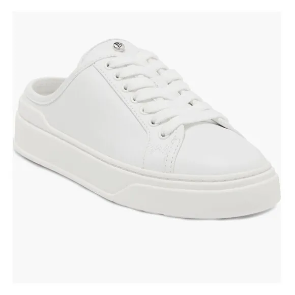 Stuart Weitzman Skater Mule Sneakers In White Sz 7 New