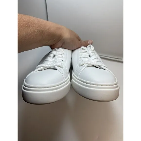 Stuart Weitzman Skater Mule Sneakers In White Sz 7 New