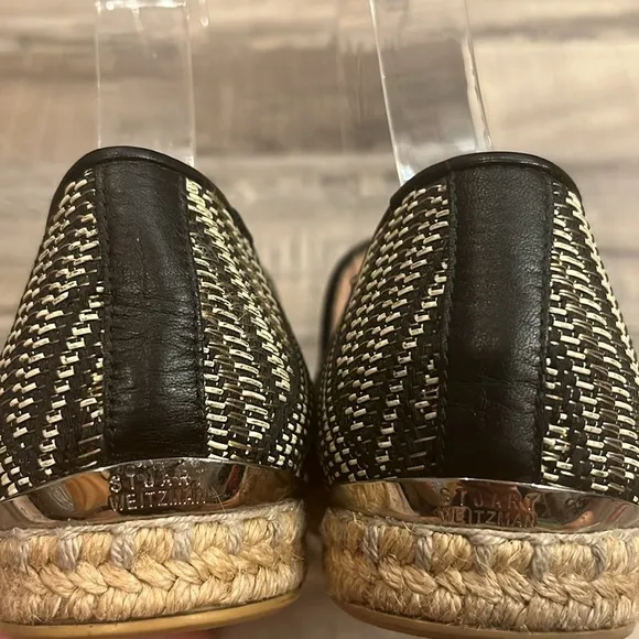 Stuart Weitzman woven espadrille loafers 7.5