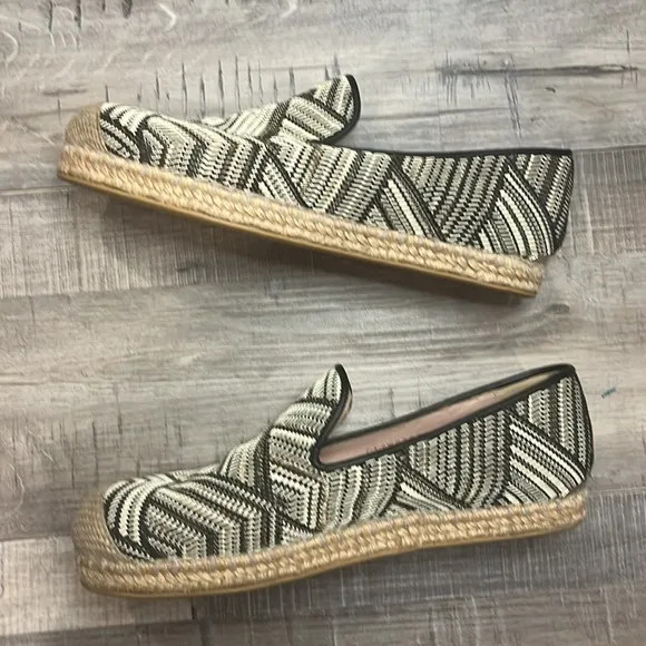 Stuart Weitzman woven espadrille loafers 7.5
