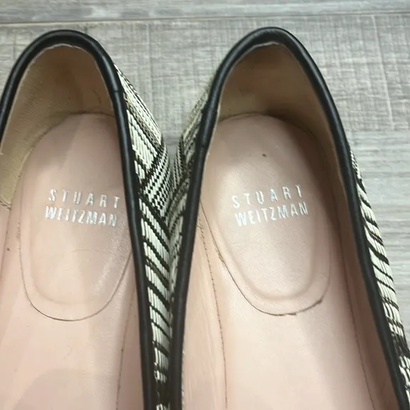 Stuart Weitzman woven espadrille loafers 7.5