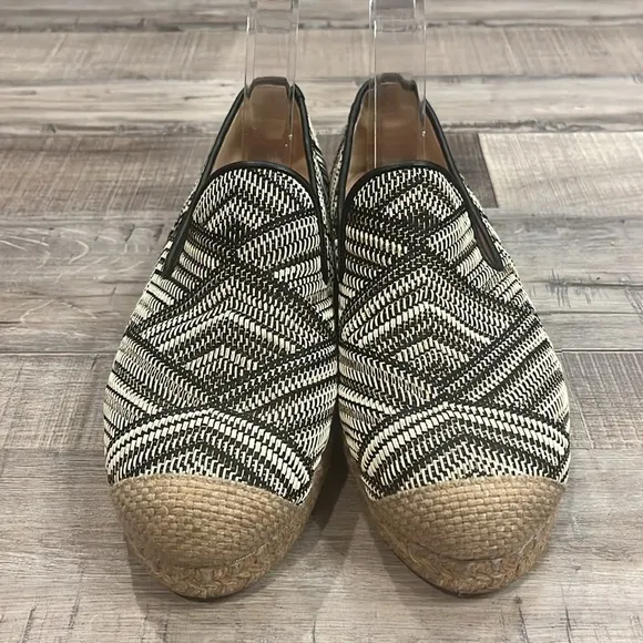 Stuart Weitzman woven espadrille loafers 7.5