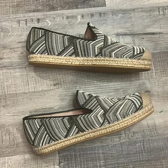 Stuart Weitzman woven espadrille loafers 7.5