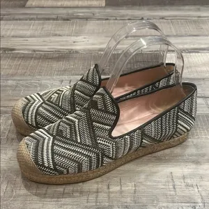Stuart Weitzman woven espadrille loafers 7.5