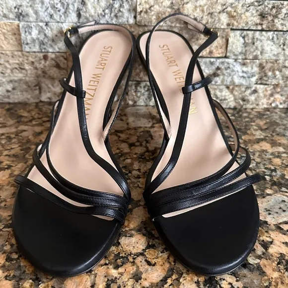 STUART WEITZMANLeather Slingback Sandals