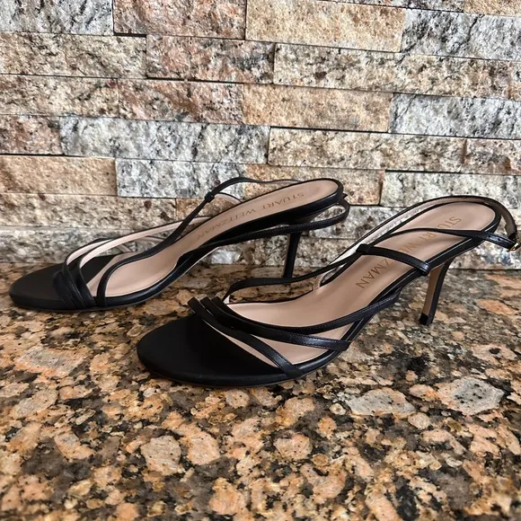 STUART WEITZMANLeather Slingback Sandals