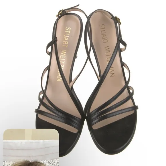STUART WEITZMANLeather Slingback Sandals