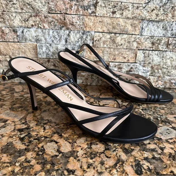 STUART WEITZMANLeather Slingback Sandals