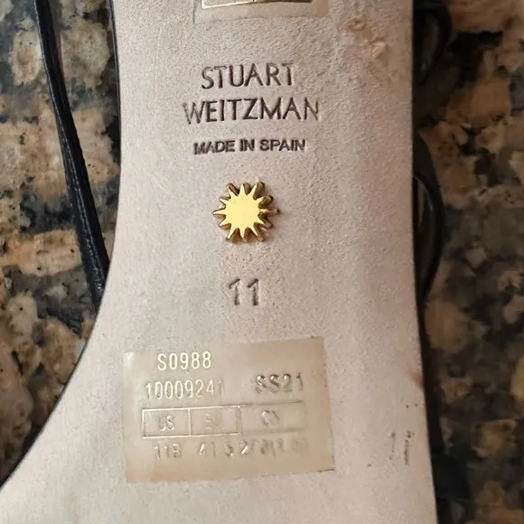 STUART WEITZMANLeather Slingback Sandals