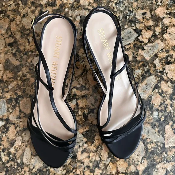 STUART WEITZMANLeather Slingback Sandals
