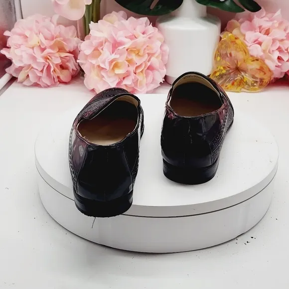 Studio Paolo wingtip Wool And Faux Patent Leather Loafers Sz 7M