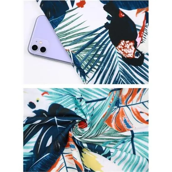 Summer Dresses for Women Beach Foliage Print