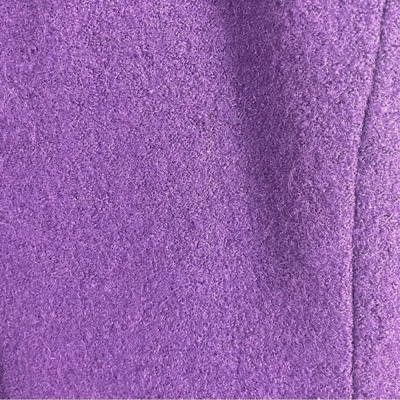 Talbots Wool Blend Purple Blazer Notched Collar Front Pockets Shorter Length 4P