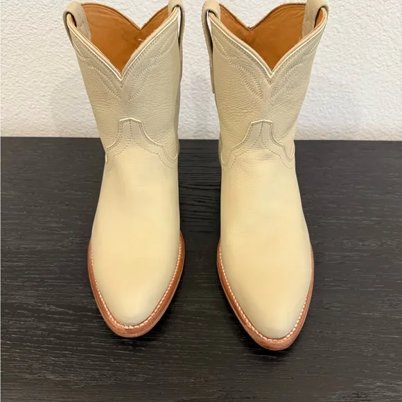 Tecovas Women's Cream Leather Boots
