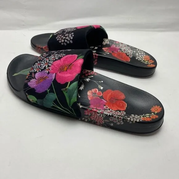 TED BAKER Floral Ashlin Sliders Sandals Size 40