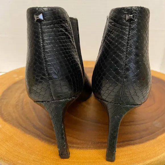 Ted Baker Snakeskin Leather Pointed Toe Stiletto Heel Ankle boots