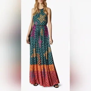 Ted Baker Zohzoh Abstract Maxi Dress Size 2/US Size 6
