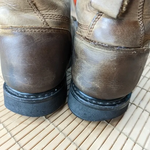 Tegopro Waterproof Brown leather steel toe Waterproof Hiker Work Boots Mens sz 9