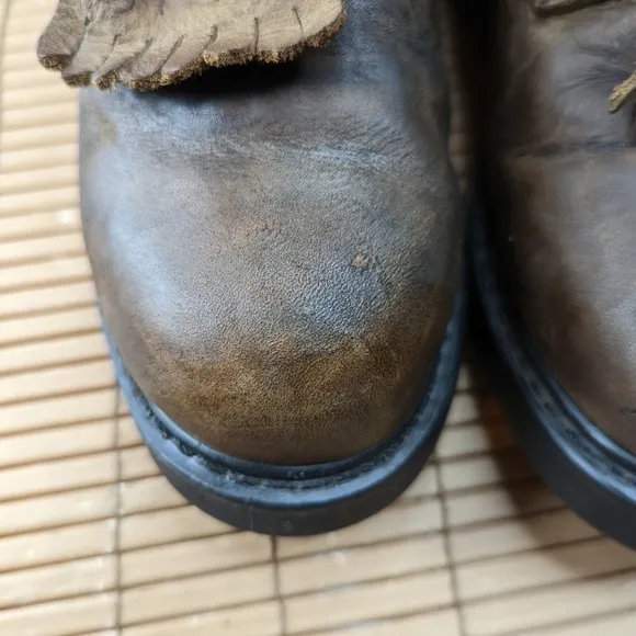 Tegopro Waterproof Brown leather steel toe Waterproof Hiker Work Boots Mens sz 9