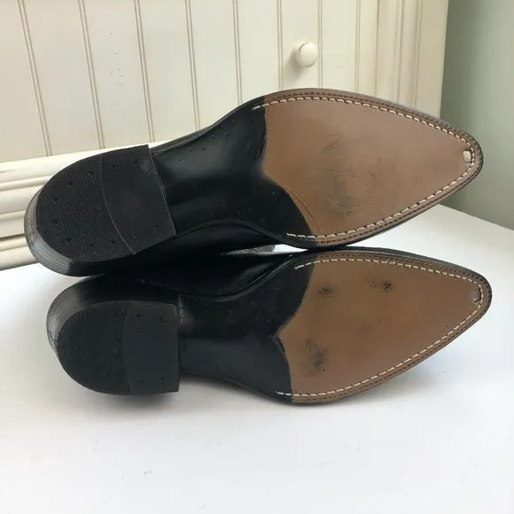 Texas Black Leather Western Cowboy Boots Festival Southwestern Classic