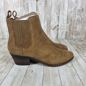 Thursday Boot Co. Suede Chelsea Boots Heeled Ankle Brown Size 8