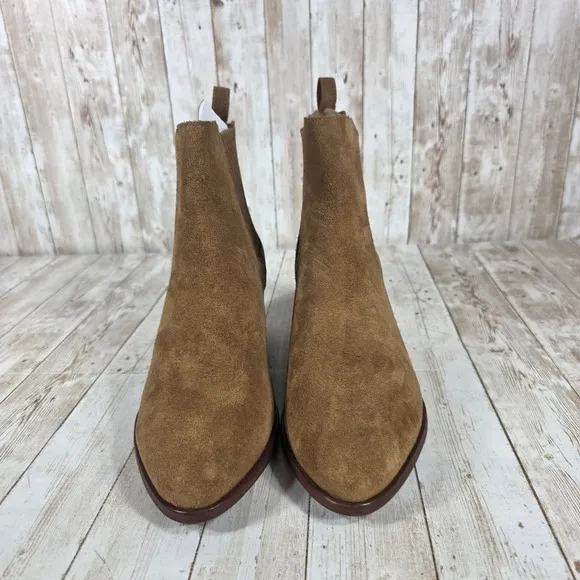 Thursday Boot Co. Suede Chelsea Boots Heeled Ankle Brown Size 8