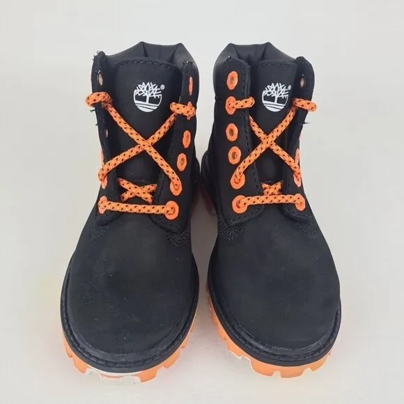 Timberland 6In Confections TODDLER Boots Outdoors Black Leather Size 10