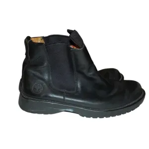 TIMBERLAND Boots Mens Leather Size Black Ankle Chelsea Torrance Waterproof