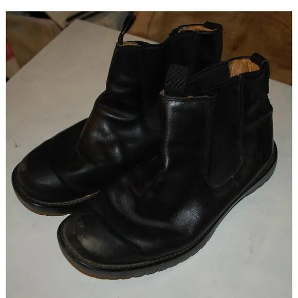 TIMBERLAND Boots Mens Leather Size Black Ankle Chelsea Torrance Waterproof