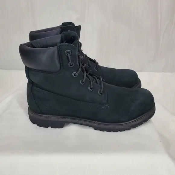 Timberland Boots Size 8.5M Black 6 inch Primaloft 200 Gram Leather Antifatigue