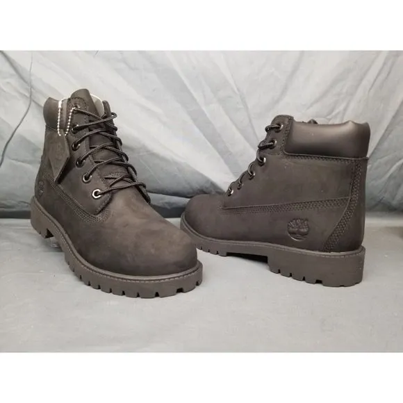 Timberland Boys Premium 6 inch Waterproof Boots Black Size 2 DISPLAY MODEL!