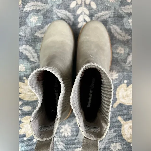 Timberland Cervinia Valley Gray and Brown Ankle Boots with Chunky Sole