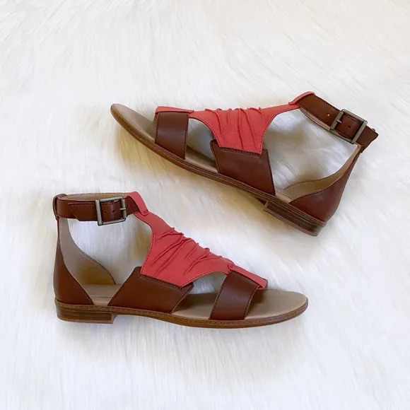 Timberland Cherrybrook Leather And Canvas Sandals