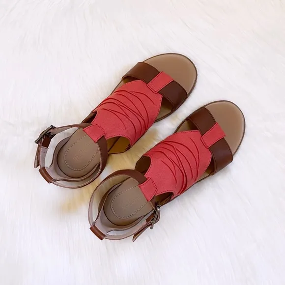 Timberland Cherrybrook Leather And Canvas Sandals