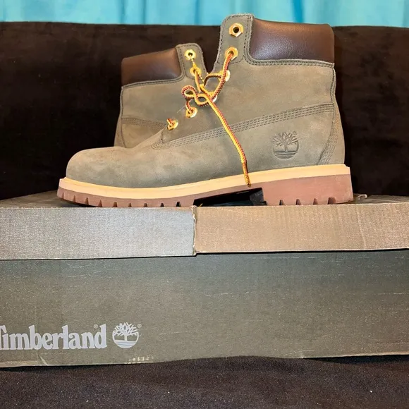 Timberland Green Leather Boots