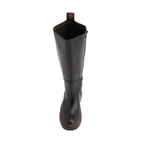 TIMBERLAND Malynn Waterproof Tall Black Leather Zip Boots Women's Size 7 NIB