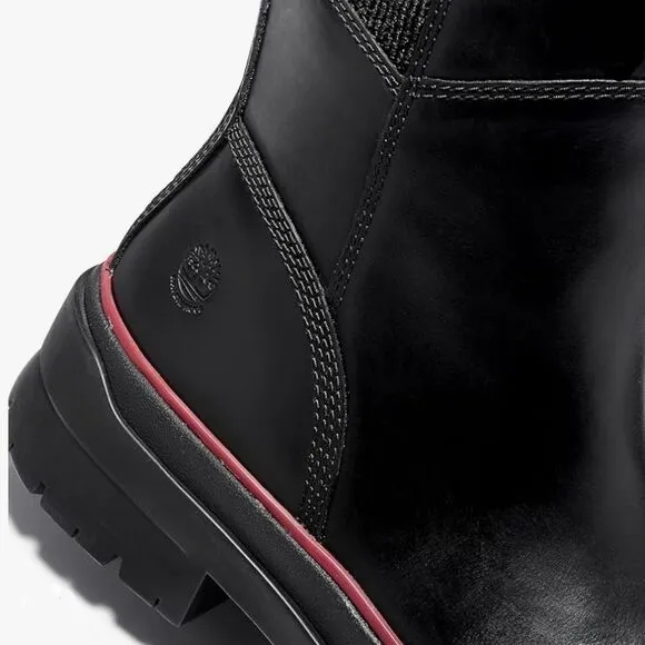TIMBERLAND Malynn Waterproof Tall Black Leather Zip Boots Women's Size 7 NIB