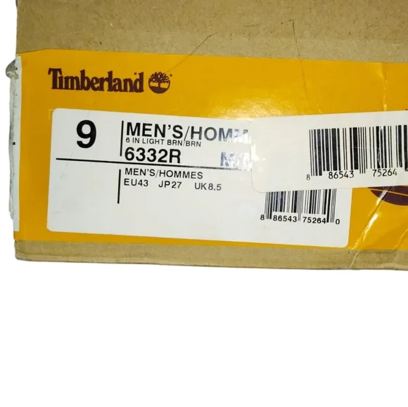 Timberland Men's 6 Inch Premium Waterproof Beige Boots - US Men’s Size 9 NEW
