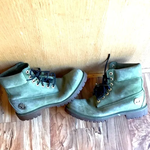 Timberland MONEY GREEN 10 DJ Khaled SECURE THE BAG Boots Nubuck Leather VGUC