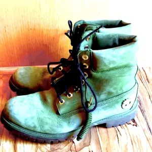 Timberland MONEY GREEN 10 DJ Khaled SECURE THE BAG Boots Nubuck Leather VGUC