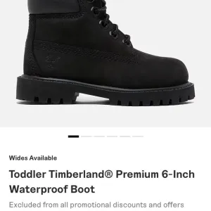 Timberland Toddler Black Waterproof 6”Boots Black Nubuck