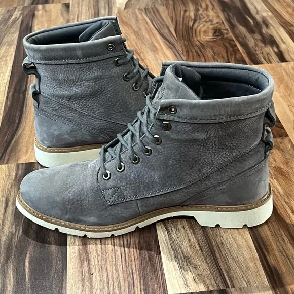Timberland Women's Bramhall Boot Waterproof Lace Up Chukka Gray Nubuck
