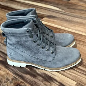Timberland Women's Bramhall Boot Waterproof Lace Up Chukka Gray Nubuck