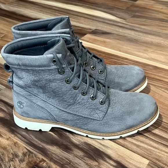 Timberland Women's Bramhall Boot Waterproof Lace Up Chukka Gray Nubuck