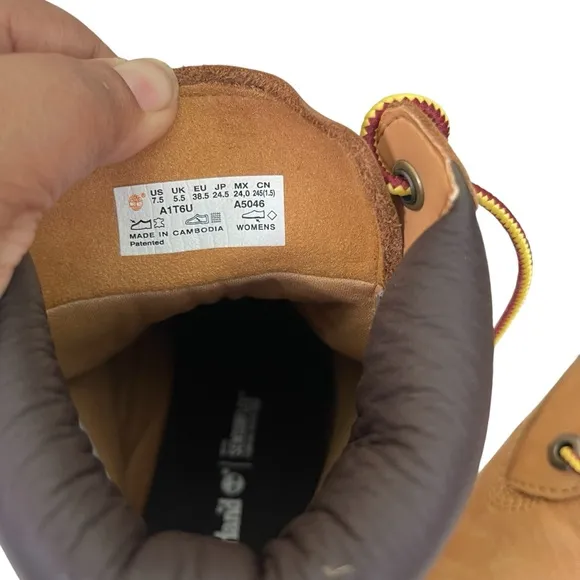 Timberland Women's Linden Woods 6&quot; Waterproof Leather Boots Tan Size 7.5 Medium