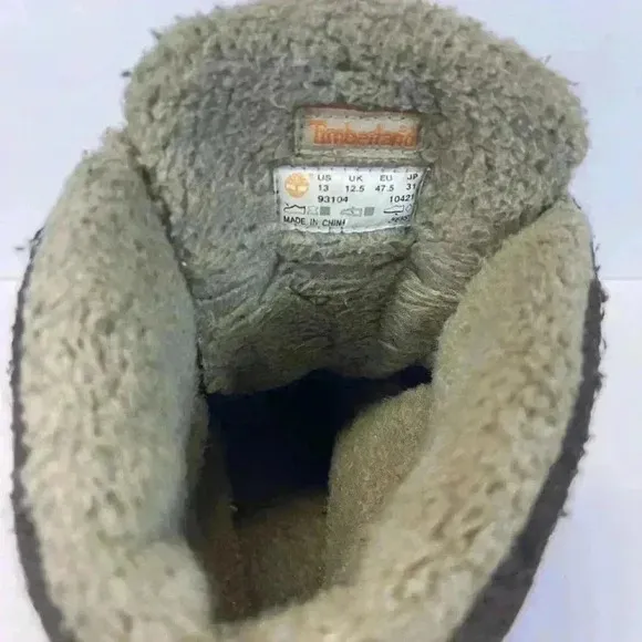 Timberland Woodbury Faux Shearling Leather Waterproof Duck Boots Men’s Size 13