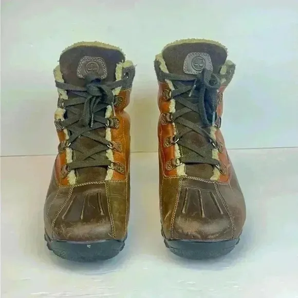 Timberland Woodbury Faux Shearling Leather Waterproof Duck Boots Men’s Size 13